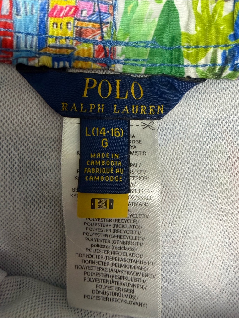 Polo by Ralph Lauren Blue Tropical Floral & Nautical Print Men’s Swim Shorts - Picture 4 of 4